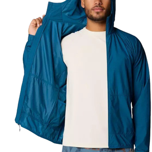 Chaqueta Cortavientos Ligera con Capucha para Hombre, Secado Rápido, Impermeable, Resistente al Viento, Protección Solar UPF 50, Talla Grande, Estilo Urbano, Invierno - Product Image 5