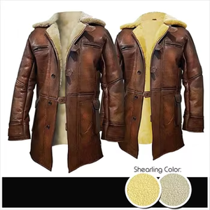 Fabricante y Vendedor de Chaquetas de Cuero al por Mayor, Chaqueta de Cuero Larga Informal para Hombre, Chaquetas de Diseño de Motocicleta Nuevas - Product Image 5