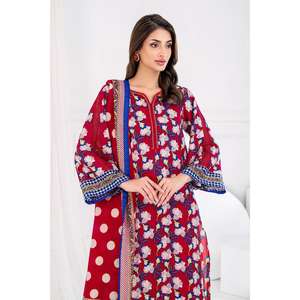 Conjunto de traje de jardín sin coser de 3 piezas rojo para mujer - Product Image 6