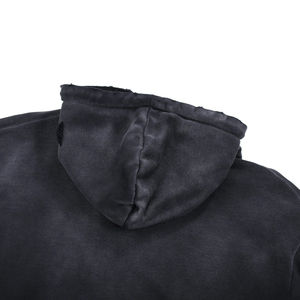 Premium Quality 100%cotton Tech <b>Fleece</b> Unisex Hoodie <b>Sweater</b> Training Wear High Street Vintage Distressed Hoodies Custom logo - Product Image 4