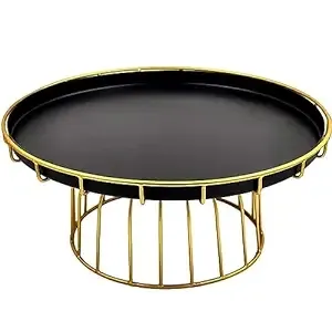 Oro y Negro Bajo MOQ Precio de fábrica Hecho a mano Diseño moderno Premium Metal Cake Stand Fabricante personalizado al por mayor - Product Image 2