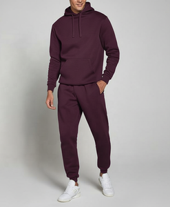 Chándal de Invierno para Hombre de Alta Calidad |   Conjunto Deportivo Transpirable Antibacteriano de Algodón 100% Sólido con Capucha y Colores Personalizados con Logotipo | - Product Image 1
