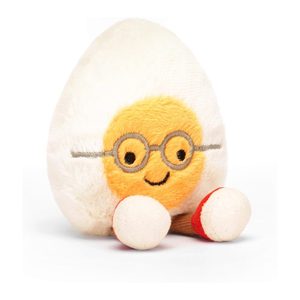 Peluche Jellycat Amuseables Boiled Egg Geek, petite taille 5,5 pouces - Product Image 1