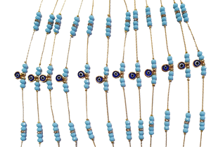 Bracelet en acier inoxydable plaqué pierres de zircon imitation perle DAFNI BIG PAZAR - Cadeau tendance fabriqué à Istanbul - Product Image 4
