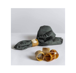 Servilletero de cuerno de Búfalo, accesorios para mesa de comedor, juego de anillos de tejido de comedor para restaurante, servilletero usado - Product Image 2