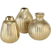 Vase à fleurs minimal à design rond Décoration intérieure de luxe dorée pour la maison, le bureau et l'hôtel Prix d'usine
