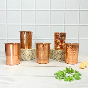 Premium Prisma Designs PCG 008 Pure <b>Copper</b> Handmade Wedding Water Tumbler Dishwasher Safe Modern Design for Healing Wellness - Product Image 6