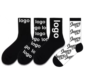 Custom Made Embroidery Design Your Own Pattern Cotton Crew <b>Socks</b> Unisex Custom <b>Socks</b> with logo - Product Image 1