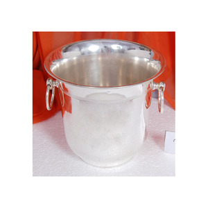 2025 meilleur conçu décoratif boisson glace panier Top vente fabriqué à la main nouveau Look luxueux argent plaqué refroidisseur de vin en vrac - Product Image 2