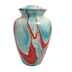 Fabricant d'urnes de crémation en Aluminium avec de belles perles, Design autocollant, urnes en métal funérailles finies - Product Image 5