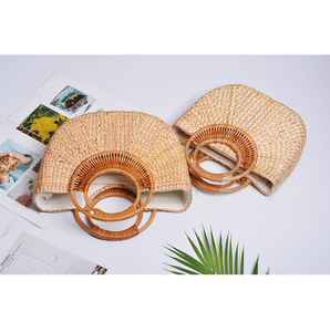 Wholesale Rattan Woven <b>Handbag</b> Moon Shape Custom Size for Photography or Storage - Product Image 1