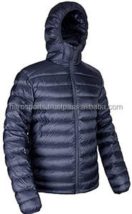 Chaqueta acolchada para hombre, ligera y a la moda, con capucha, abrigo de algodón fino con cremallera, Multicolor, de talla grande - Product Image 2