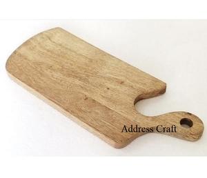 Tablas de queso personalizadas, tabla creativa de madera de mango para servir desayuno con bordes de corteza, juego de vajilla de bloques de cortar personalizados - Product Image 4