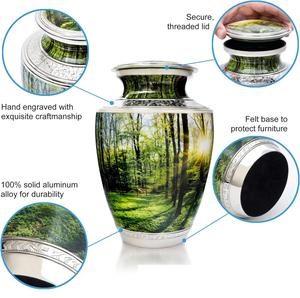 Urnes forestières pacifiques pour les cendres Urnes de crémation masculines adultes pour les cendres humaines Femelle adulte. Urne décorative pour cendres humaines - Product Image 5
