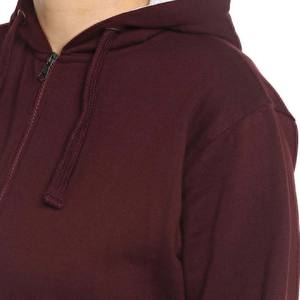 เสื้อฮู้ดผู้หญิงผ้าฟลีซระบายอากาศมีซิปขนาดใหญ่พิเศษสำหรับวัยรุ่นฤดูหนาวพิมพ์โลโก้ได้ตามต้องการ - Product Image 6