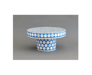 ฐานวางเค้กไม้ทำมือสุดหรู ประดับลายดอกไม้ประณีต ฐานทรงสูง ดีไซน์หรูหรา ใช้กับเครื่องล้างจานได้ เหมาะสำหรับงานแต่งงานและของหวาน - Product Image 2