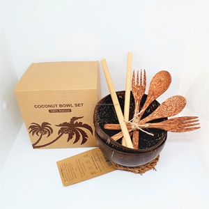 Venta al por mayor de Amazon, productos ecológicos, conjunto de coco orgánico vegano, la mejor oferta, cuchara de coco - Product Image 2