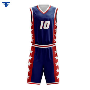 Ensembles de maillots d'entraînement de basket-ball en polyester anti-UV à séchage rapide de conception personnalisée en gros sublimation de broderie imprimée partout - Product Image 6
