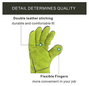 Guantes de trabajo de soldador de seguridad de cuero de vaca de alta resistencia, gran oferta, manguito de brazo largo para guantes de trabajo de soldadura de palo - Product Image 6
