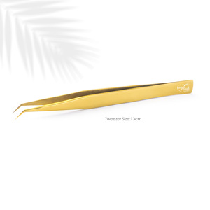 Pinzas profesionales para pestañas para volumen Mango antideslizante Pinzas de aislamiento puntiagudas de Punta larga delgadas Pinzas de extensión de pestañas - Product Image 2