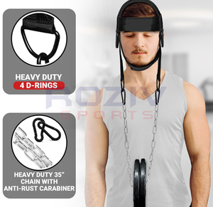Sangle de Tête et Mentonnière Ajustable Roziv Sports Fitness Unisexe Antidérapante en Néoprène Rembourré pour Entraînement Musculaire et Haltérophilie - Product Image 3
