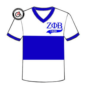 Zeta Phi Beta Soror Ropa de mujer de alta calidad Camisas de mujer al por mayor Manga corta Moda Unisex Cuello en V Camisetas de mujer - Product Image 6