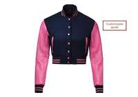Veste universitaire classique pour femme de qualité supérieure, 100% laine, manches en daim de vache, coton respirant, écologique, coupe-vent, broderie