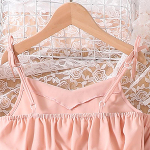 ชุดเดรสเด็กผู้หญิงลายการ์ตูน ผ้าโพลีเอสเตอร์/คอตตอน ระบายอากาศได้ดี ความยาวระดับเข่า สำหรับฤดูร้อน อายุ 6-12 ปี เสื้อผ้าเด็กแฟชั่น - Product Image 6