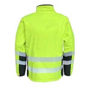 เสื้อแจ็กเก็ตนิรภัยแบบ Hi-VIS สำหรับผู้ชายและผู้หญิงมีคอตั้งเครื่องแบบรักษาความปลอดภัยบนท้องถนนสไตล์ไฮสตรีท - Product Image 6