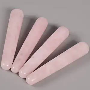 Baguette de Quartz Rose outil de Massage pierre de cristal de guérison les baguettes de cristal sont bonnes à tenir lorsque vous avez besoin de concentration ou de clarté