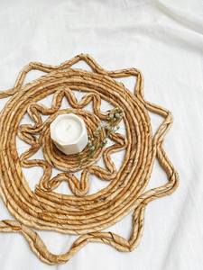 New Products <b>Round</b> Water Hyacinth Placemats Braided Plait Variety of Sizes Custom <b>Table</b> Decorations for Wedding From Vietnam - Product Image 4