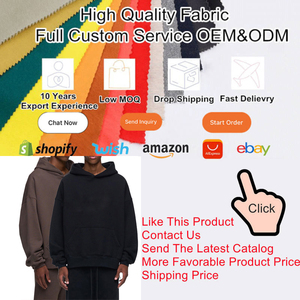 Streetwear 100% algodón para hombre 500 Gsm Oversize No String Hoody Heavyweight Dropped Shoulder Hoodie - Product Image 2