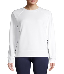 Personnalisé 100% coton Polaire Automne Chaud Femmes Haut À Manches Longues Col Rond Épaules tombantes Pull Sweat-shirt femmes sweats à capuche - Product Image 1