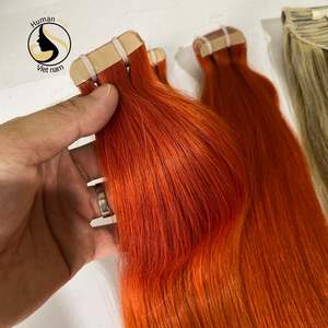 Cinta lisa de doble estiramiento humano Real, extensiones de cabello 100% humano, colorida, venta al por mayor - Product Image 2