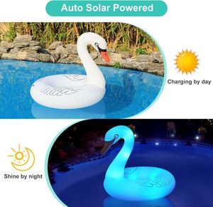 Flotador Inflable de Cisne para Piscina, con Luz LED Solar que Cambia de Color, 42 Pulgadas, Anillo de Natación Gigante para Adultos - Product Image 3