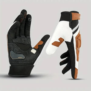 Guantes de Ciclismo de cuero de dedo completo unisex, compatibles con pantalla táctil, ajuste ajustable para ciclismo de montaña y equitación de verano - Product Image 6