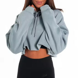 STITCHMODE Fabricant de gros Sweat à capuche en coton blanc pour femme Gym à manches longues Tops à capuche pour femme Entretien OEM - Product Image 1