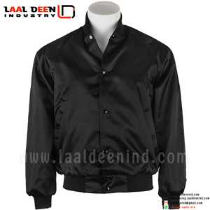 2022-23โลโก้ที่กำหนดเองแขนหนังเย็บปักถักร้อยสีดำคู่วิทยาลัยเบสบอลผู้ชายแจ็คเก็ต - Product Image 5