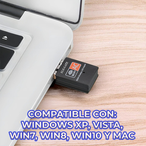 Adaptador Wifi USB, Velocidad 600 Mbps, 2.4 GHz + 5 GHz, Inalámbrico, Interno y Externo, Chipset MT7601, Producto en Stock - Product Image 5