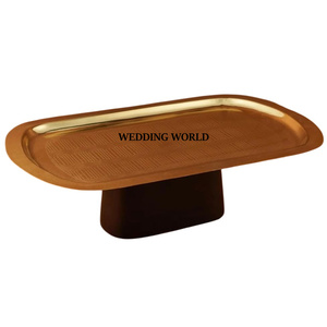 Gold Finished Metal <b>Chocolate</b> Tray Nice Quality handmade <b>Chocolate</b> Platter Classic Stylish Designer <b>Chocolate</b> Tray - Product Image 1