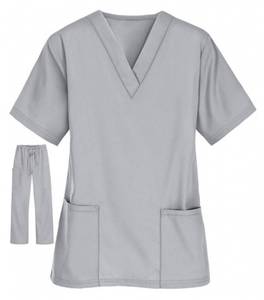 2025 nouveau Design unisexe médical gommages uniforme tissé col en v haut et pantalon vente Flash pas cher prix gommages ensemble pour l'exportation - Product Image 3