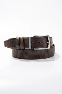 Ceinture de golf perforée et extensible en cuir véritable de haute qualité avec logo personnalisé pour hommes OEM vente en gros goupille pour boucle alliage de style formel - Product Image 5