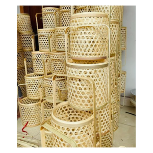 Cesta de Bambú Artesanal de Vietnam, Caja de Regalo Tejida, Cesta de Picnic Premium - Product Image 3