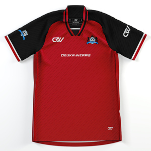 OEM Design personnalisé Sublimation imprimé maillots de football col en V maille tissu personnalisé avec logo de l'équipe, le nom et le numéro du joueur - Product Image 1
