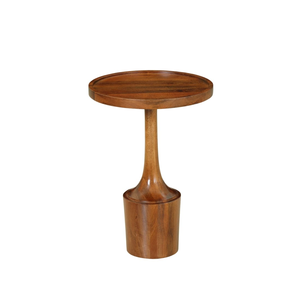 Ensemble de 2 tables d'appoint modernes en bois de manguier, finition brune, écologiques, pour chambre à coucher, salon, canapé ou chevet - Product Image 4