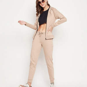 Chándal liso de poliéster para mujer deportivo profesional de alta calidad personalizado 2025 para correr chándal para mujer servicio OEM - Product Image 2