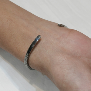 Bracelet Double ligne en argent massif AAA + diamant, bijoux oxydés, 925 - Product Image 3