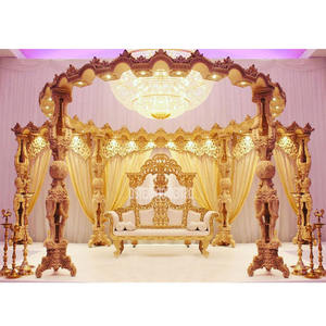 Mandap ทำจากไม้ทันสมัยสำหรับงานแต่งงานในร่มทำจากไม้แบบพิเศษสำหรับการแต่งงานกับฮินดู Mandap แกะสลักไม้ล่าสุดสำหรับงานแต่งงานในสหราชอาณาจักร - Product Image 1