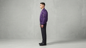 Blouson Bomber Homme Léger à Fermeture Éclair Intégrale avec Col Côtelé – Vêtement Décontracté Style Sororité Grecque - Product Image 3