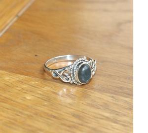 Bague Labradorite en argent sterling 925 pierre de lune noire naturelle faite à la main bijoux en pierres précieuses minimalistes best-seller - Product Image 4